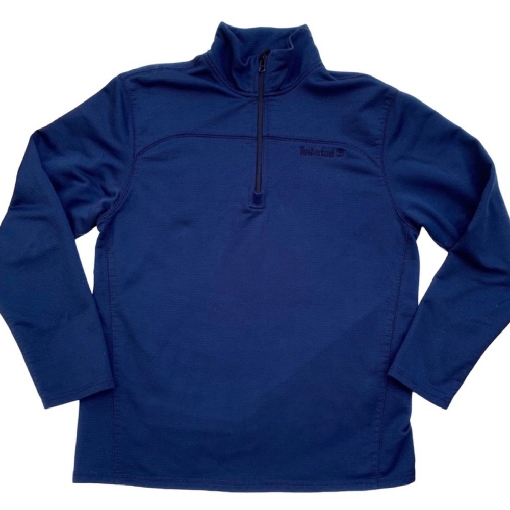 Timberland Blue 1/4 Zip Pullover Layering Sweater Top Mens Size Medium